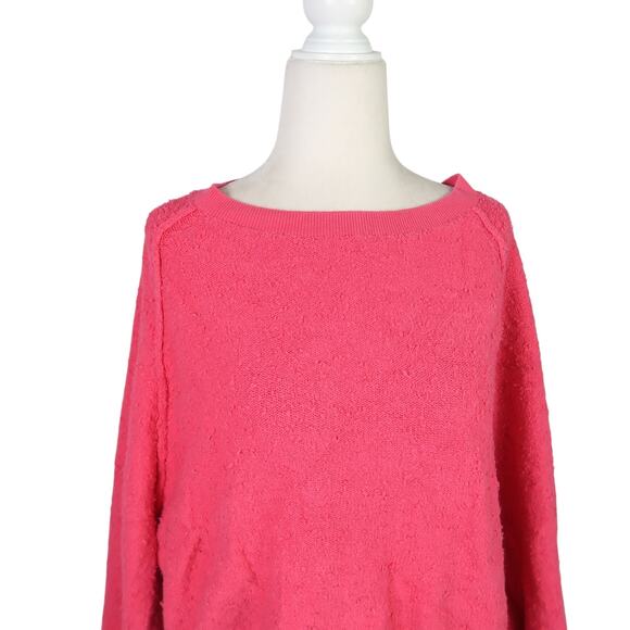 Free People dark pink bobble textured pullover sweater XS - Picture 2 of 6